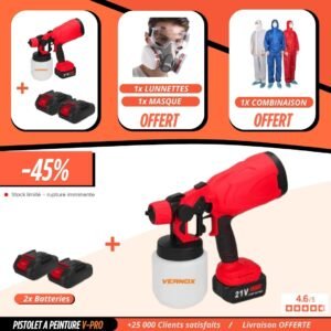 Pistolet V-Pro® (2 Batteries + Chargeur)